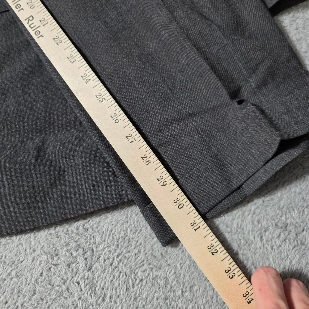 Woody's Mens 43R 34x31 2-Piece Suit Charcl Grey Windowpane Check 3-Button Blazer